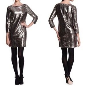 Tahari “Ezra” Gold Sequin Shift Dreas